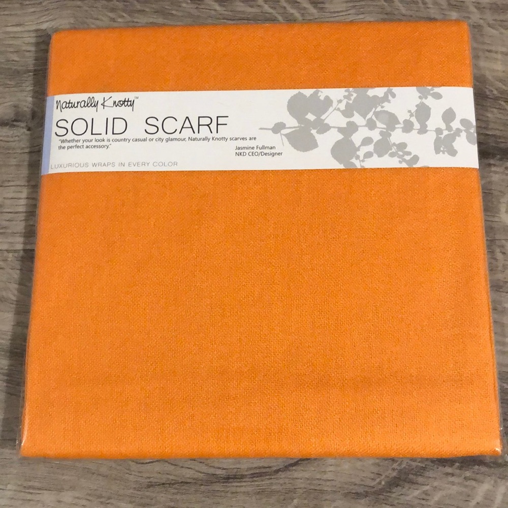 Naturally Knotty Solid Scarf Nectarine Orange